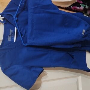 Grey's Anatomy Women's Royal Blue Button Down Top